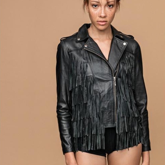 WATERFALL LEATHER JACKET - black - Picture 2 of 3